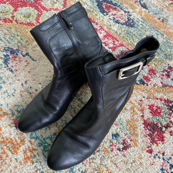 Black Leather Cole Haan Boots size 9.5 - Picture 2 of 7